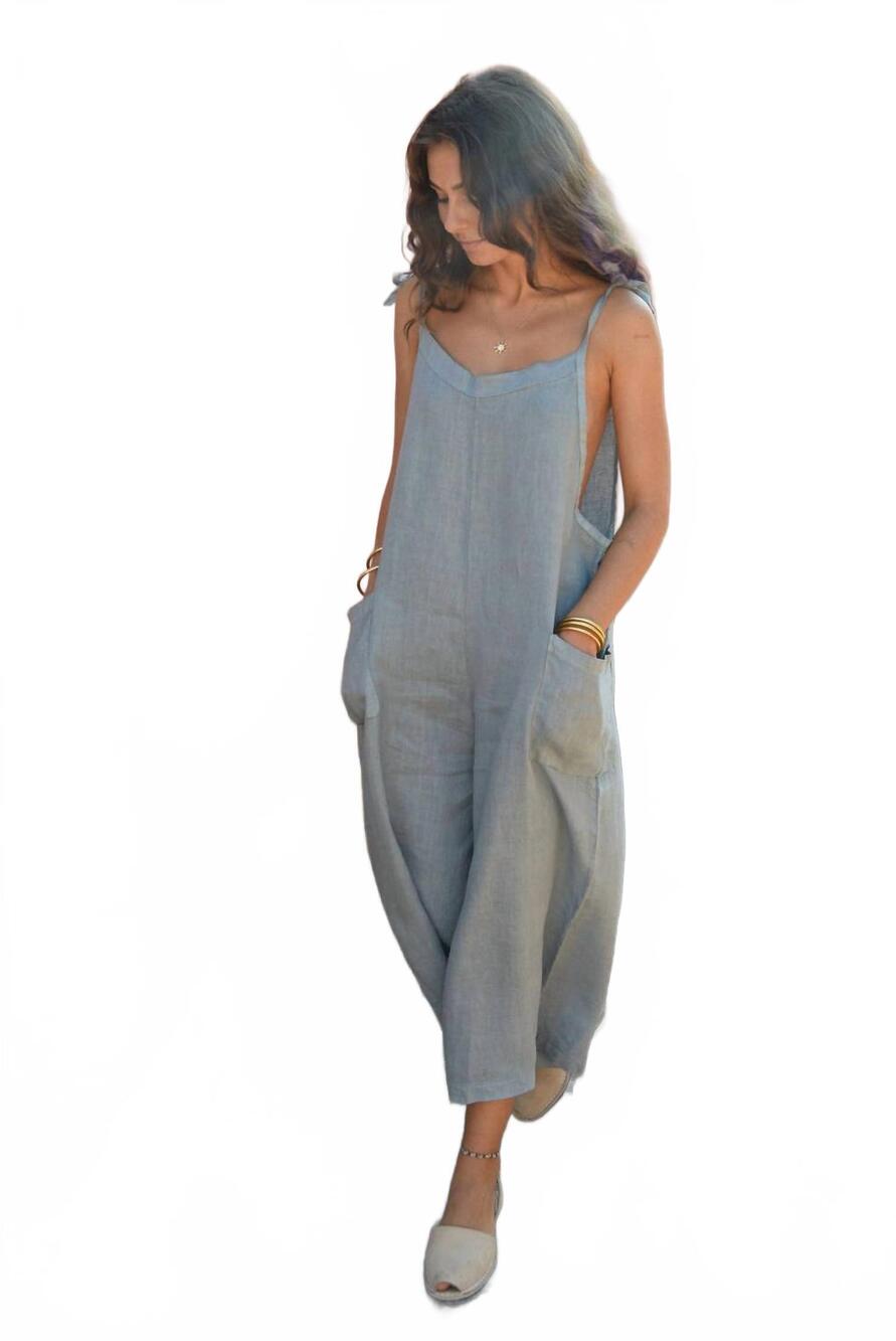 NEW BEACHWOOD THE LABEL the linen overall in slate